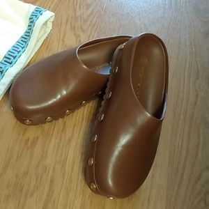 EUC Tory Burch Leather Clogs